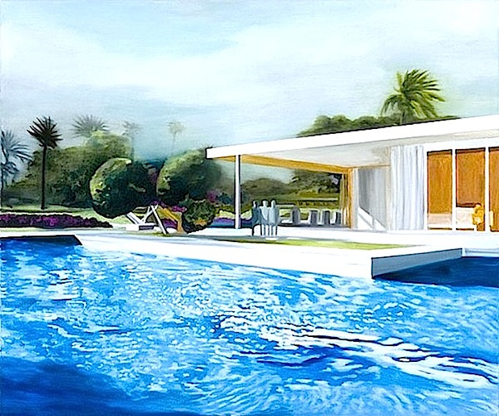 Eamon O'Kane: Neutra Swimming Pool, 2011
oil on canvas, 100 x 120 cm 

